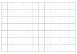漢字練習プリント（小学校１年）