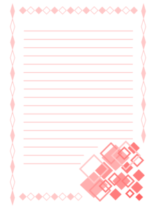 便箋（赤・四角）