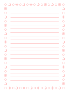 便箋（赤・太陽、月）