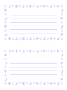 二つ折り便箋（青・太陽、月）