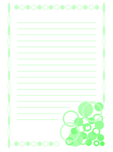 便箋（緑・円）