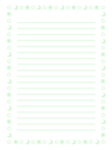 便箋（緑・太陽、月）