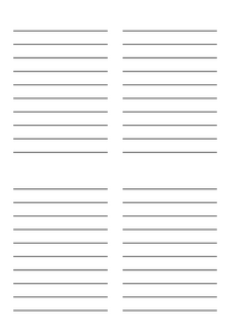 リストメモ(四分割裁断用)