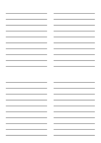 リストメモ(四分割裁断用)