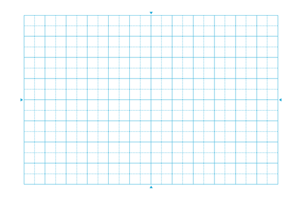 算数の用紙（B5横、12x8マス、十字リーダー）