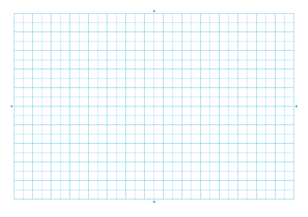 算数の用紙（A4横、15x10マス、十字リーダー）