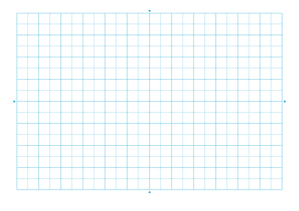 算数の用紙（A4横、12x8マス、十字リーダー）
