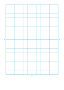 国語の用紙（B5、8x6マス、十字リーダー）