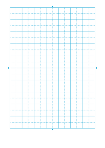 国語の用紙（B5、10x7マス、十字リーダー）