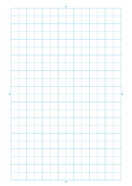 国語の用紙（A4、11x7マス、十字リーダー）