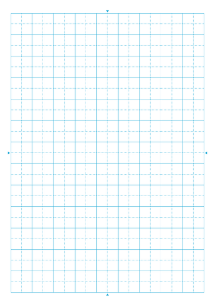 国語の用紙（A4、13x9マス、十字リーダー）
