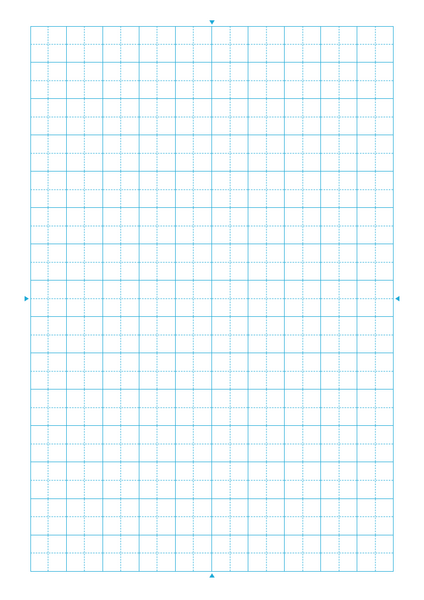 国語の用紙（A4、15x10マス、十字リーダー）
