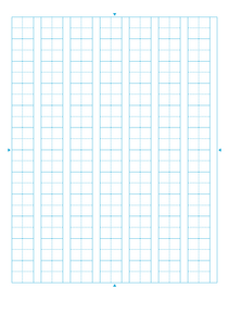 漢字練習用紙（B5、84字、十字リーダー）